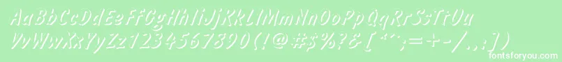 Шрифт Informshadowc – белые шрифты на зелёном фоне