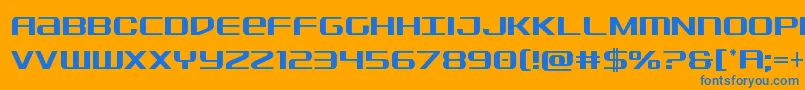 Sdfcond Font – Blue Fonts on Orange Background