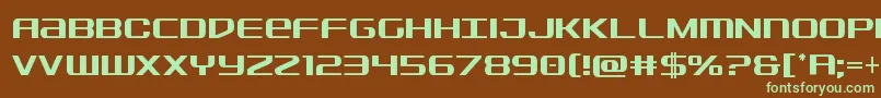 Sdfcond Font – Green Fonts on Brown Background