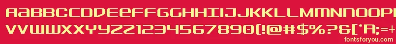 Sdfcond Font – Yellow Fonts on Red Background