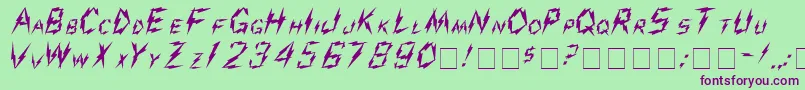 AarcoverMedium Font – Purple Fonts on Green Background