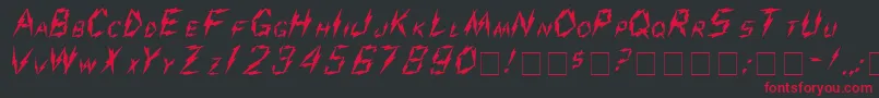 AarcoverMedium Font – Red Fonts on Black Background