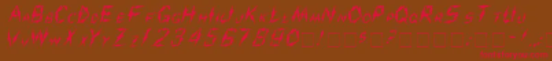 AarcoverMedium Font – Red Fonts on Brown Background