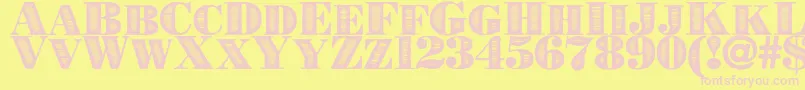 Police BadGuyBlack – polices roses sur fond jaune
