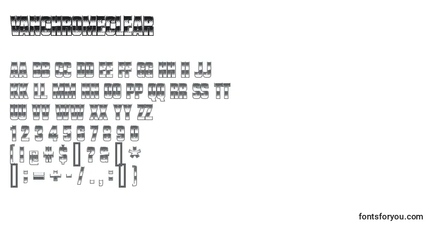 Schriftart VanchromeClear – Alphabet, Zahlen, spezielle Symbole