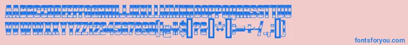 VanchromeClear Font – Blue Fonts on Pink Background