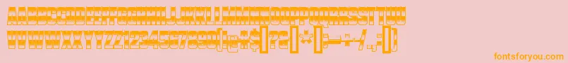 VanchromeClear Font – Orange Fonts on Pink Background