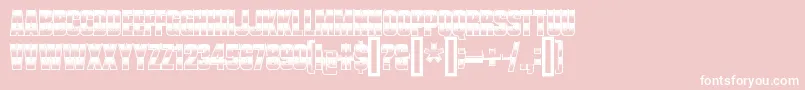 VanchromeClear Font – White Fonts on Pink Background