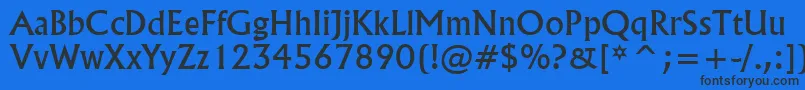 Шрифт FlairNormal – чёрные шрифты на синем фоне