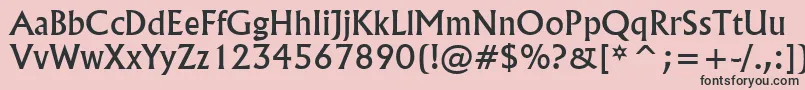 フォントFlairNormal – ピンクの背景に黒い文字