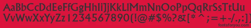 FlairNormal Font – Black Fonts on Red Background