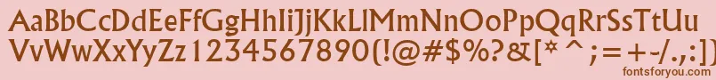 FlairNormal Font – Brown Fonts on Pink Background