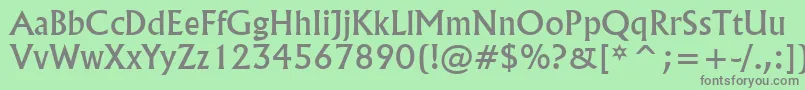 フォントFlairNormal – 緑の背景に灰色の文字