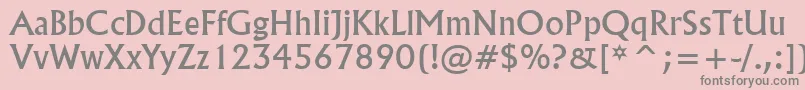 FlairNormal Font – Gray Fonts on Pink Background