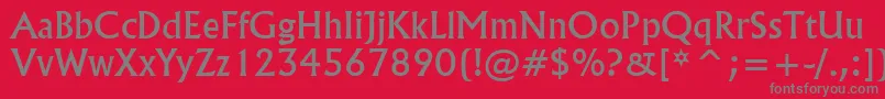 フォントFlairNormal – 赤い背景に灰色の文字