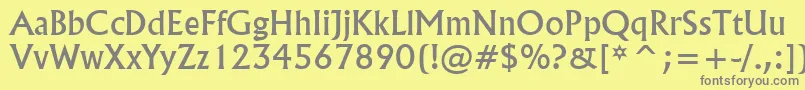 フォントFlairNormal – 黄色の背景に灰色の文字