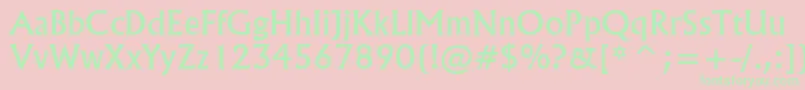 FlairNormal Font – Green Fonts on Pink Background