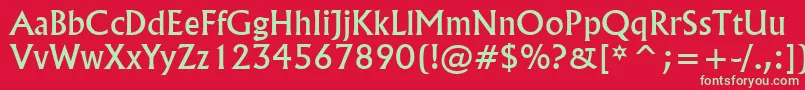 フォントFlairNormal – 赤い背景に緑の文字