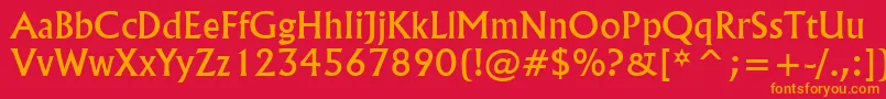 FlairNormal Font – Orange Fonts on Red Background