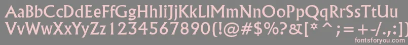 フォントFlairNormal – 灰色の背景にピンクのフォント