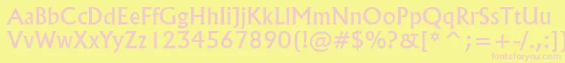 FlairNormal Font – Pink Fonts on Yellow Background