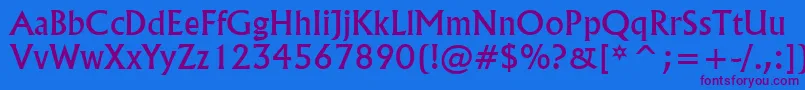 FlairNormal Font – Purple Fonts on Blue Background