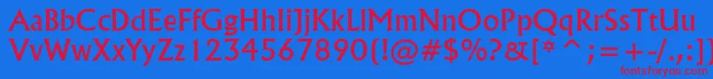 FlairNormal Font – Red Fonts on Blue Background