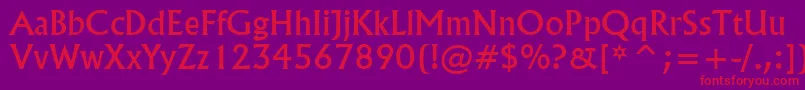 FlairNormal Font – Red Fonts on Purple Background