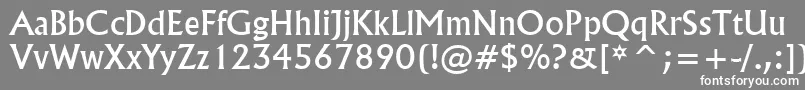 フォントFlairNormal – 灰色の背景に白い文字