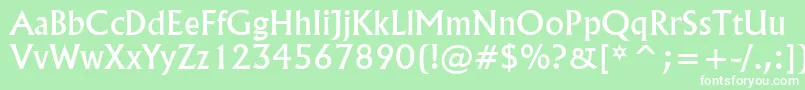 フォントFlairNormal – 緑の背景に白い文字