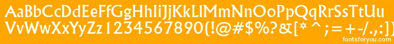 フォントFlairNormal – オレンジの背景に白い文字