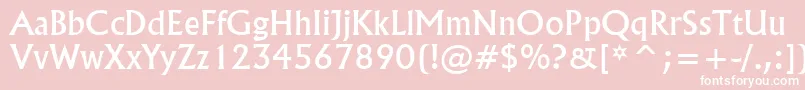 FlairNormal Font – White Fonts on Pink Background