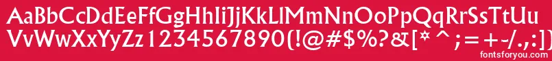 フォントFlairNormal – 赤い背景に白い文字