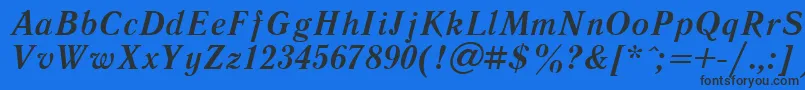 Fonte LiteraturnayaBoldItalic.001.001 – fontes pretas em um fundo azul