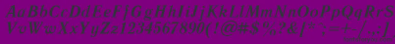 LiteraturnayaBoldItalic.001.001 Font – Black Fonts on Purple Background