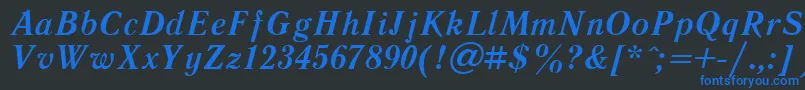 En savoir plus sur la police LiteraturnayaBoldItalic.001.001 Police LiteraturnayaBoldItalic.001.001 – polices bleues sur fond noir