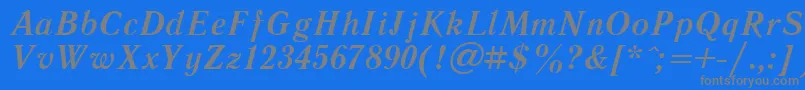 LiteraturnayaBoldItalic.001.001-Schriftart – Graue Schriften auf blauem Hintergrund