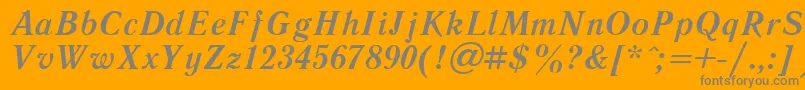 Więcej informacji o czcionce LiteraturnayaBoldItalic.001.001 Czcionka LiteraturnayaBoldItalic.001.001 – szare czcionki na pomarańczowym tle
