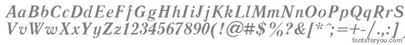 フォントLiteraturnayaBoldItalic.001.001 – 白い背景に灰色の文字