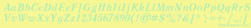 fuente LiteraturnayaBoldItalic.001.001 – Fuentes Verdes Sobre Fondo Amarillo