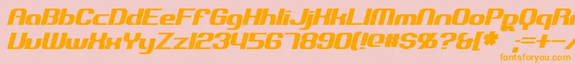 ExplorienItalic Font – Orange Fonts on Pink Background