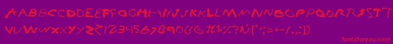 VampireGames Font – Red Fonts on Purple Background