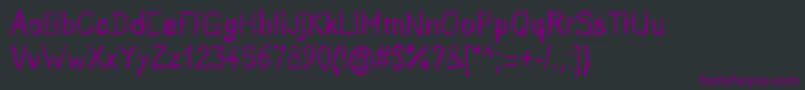 フォントGrutchhanded – 黒い背景に紫のフォント