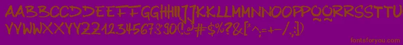 AnilinBold Font – Brown Fonts on Purple Background