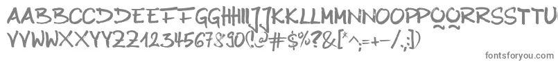 AnilinBold-fontti – harmaat kirjasimet valkoisella taustalla