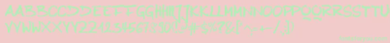 AnilinBold Font – Green Fonts on Pink Background