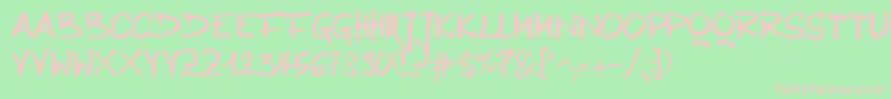 AnilinBold Font – Pink Fonts on Green Background