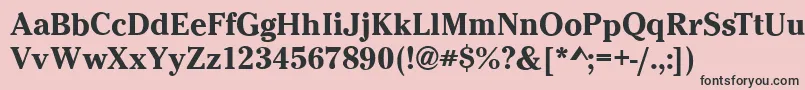 CheltenhamBold Font – Black Fonts on Pink Background