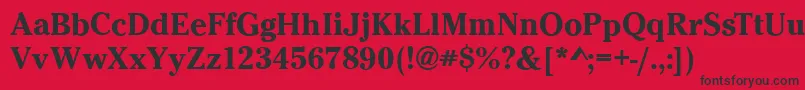 CheltenhamBold Font – Black Fonts on Red Background