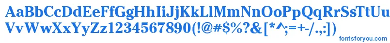 CheltenhamBold Font – Blue Fonts on White Background